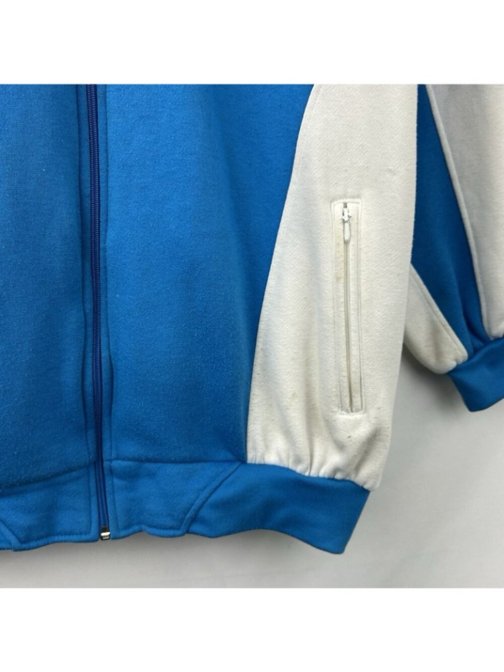 Vintage 90s Adidas Color Block Sweater Men’s XL Blue White Full Zip Sportswear - Picture 16 of 16